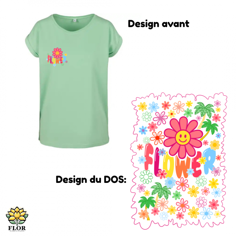 T-Shirt ColRond FLOWER FLASH – Image 6