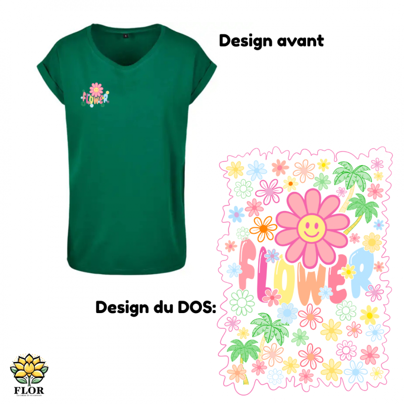 T-Shirt ColRond FLOWER PASTEL – Image 6