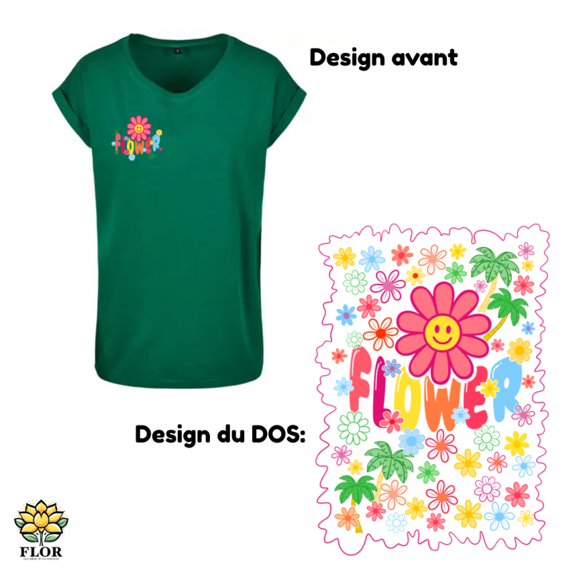 T-Shirt ColRond FLOWER FLASH – Image 2