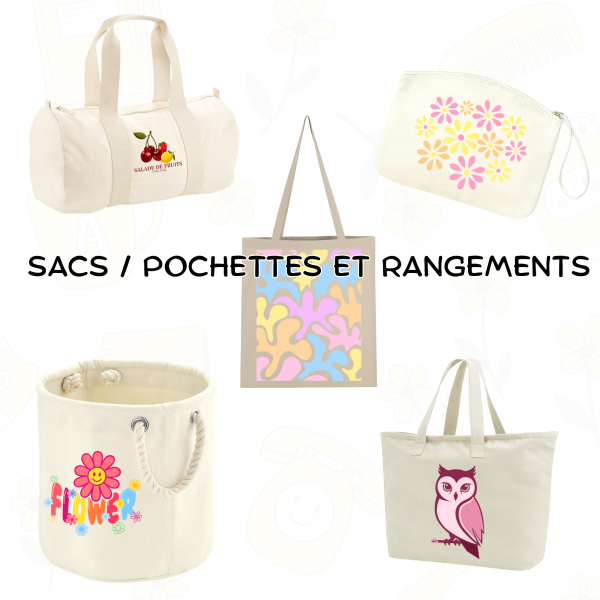 Sacs, pochettes et rangements personnalisés