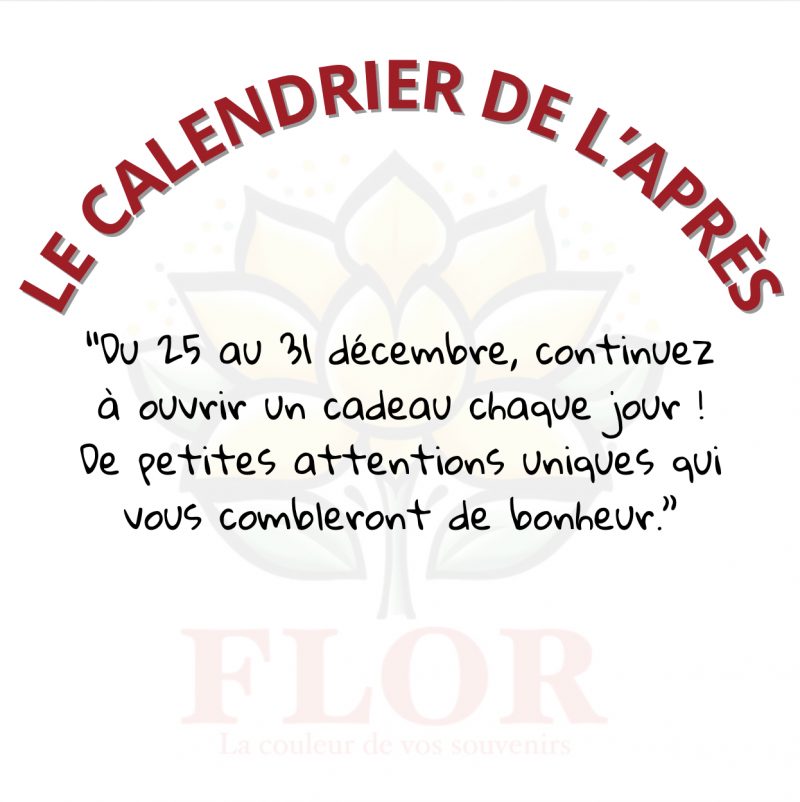 1- CALENDRIER DE L’APRÈS (illustration à créer)
