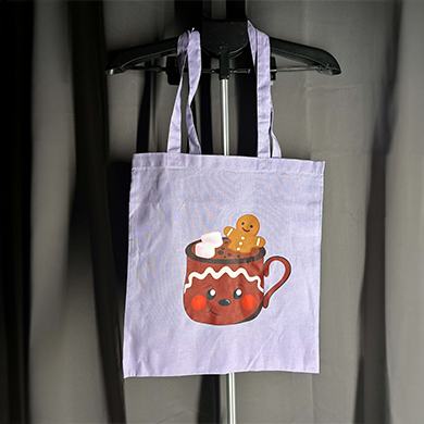 Totebag violet mug pain d'épice