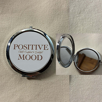 Miroir "Positive mood" couleur argenté