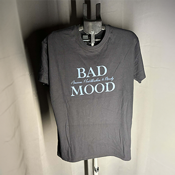 Tee shirt mixte noir taille L "BAD MOOD"
