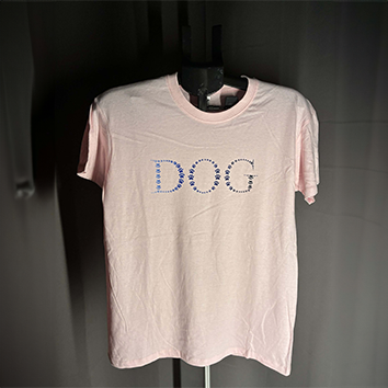 Tee shirt mixte rose taille S DOG